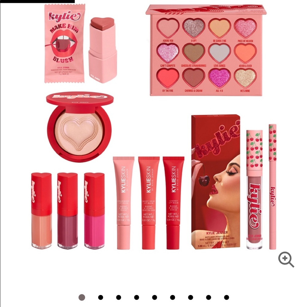 Kylie Cosmetics Valentines Collection plus extra blush and lip kit